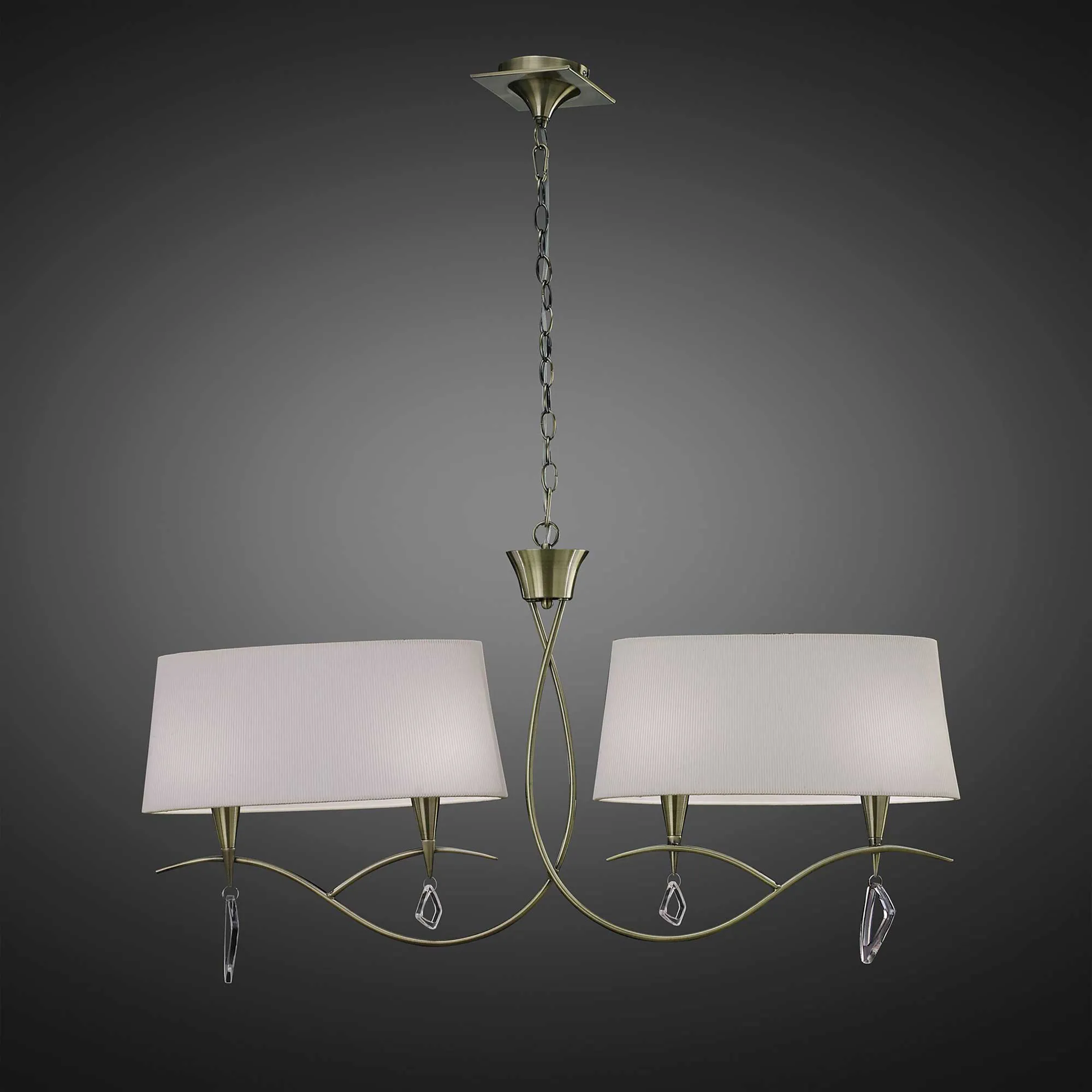 Mara Antique Brass-Ivory White Ceiling Lights Mantra Multi Arm Fittings Mara Antique Brass-Ivory White Ceiling Lights Mantra Multi Arm Fittings